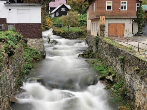 A silky rushing river.