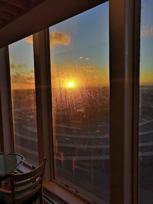 A beautiful sunrise seen from the ferry.
